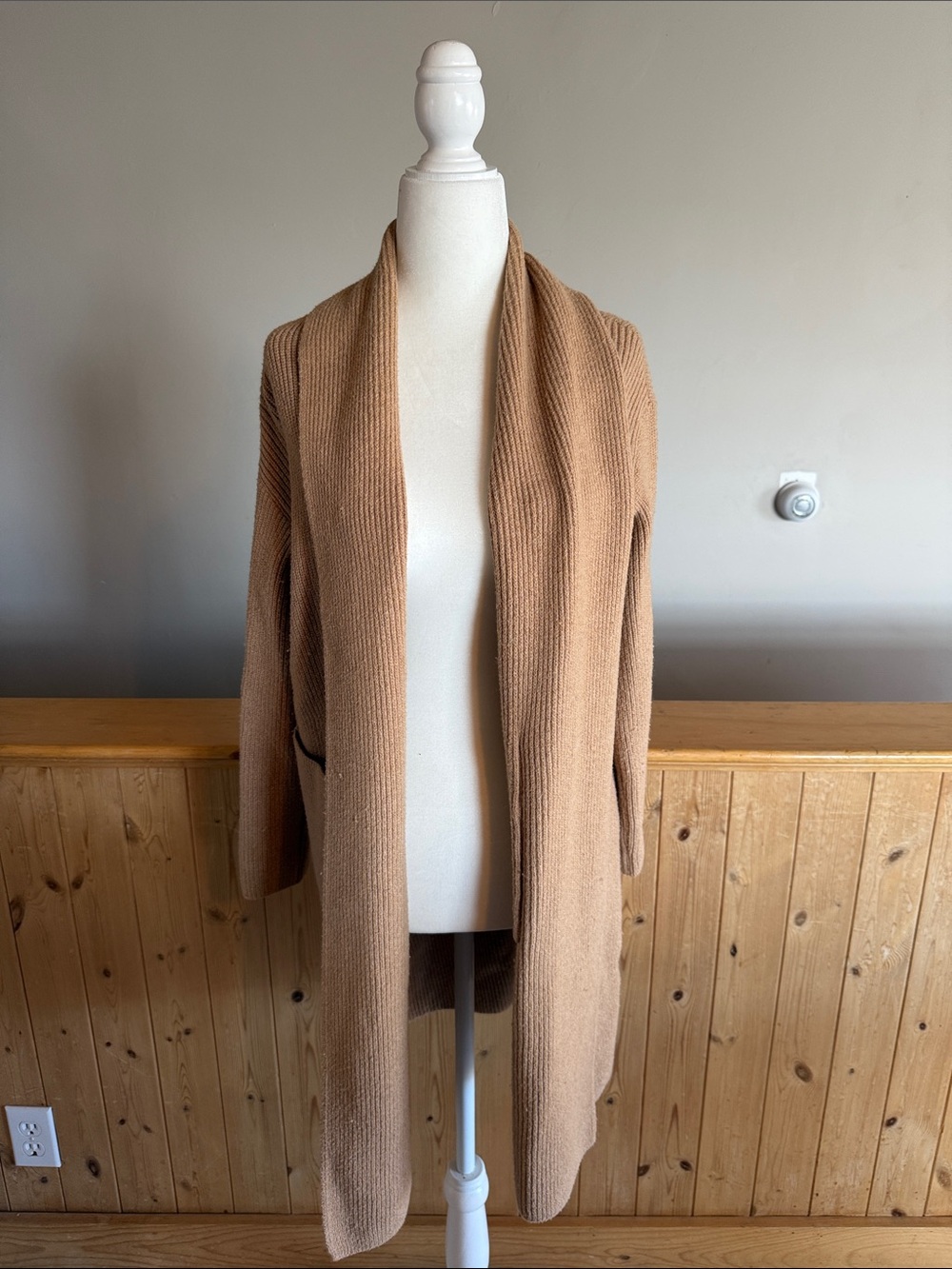 Banana Republic Open-Front Long Cardigan - Camel Brown